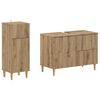 vidaXL 2-delige Badkamerkast Set ARNHEM Artisanaal eiken Bewerkt hout