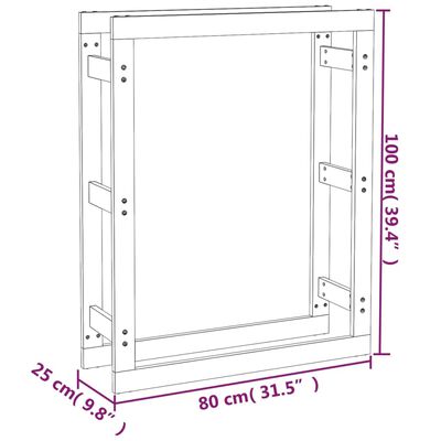 vidaXL Haardhoutrek 80x25x100 cm massief grenenhout