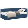 vidaXL Hoekbedframe met Matras 2 st Blauw 90 x 200 cm Fluweel