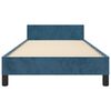 vidaXL Bedframe zonder matras 100x200 cm fluweel donkerblauw