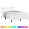 vidaXL Boxspringbed met hoofdeinde Wit 160 x 200 cm Kunstleer