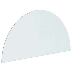 vidaXL Vuurplaats Glazen Plaat Doorzichtig 1000 x 500 mm Glas