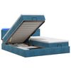 vidaXL Ottoman Bed met Matrassen en LED Donkerblauw 160 x 200 cm