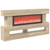 vidaXL Elektrische haard Sonoma 150 x 21 x 77 cm Bewerkt hout