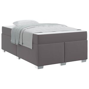 vidaXL Bedframe met matras Grijs 120 x 200 cm Stof
