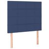 vidaXL Hoofdbord LED 100x5x118/128 cm stof blauw