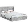 vidaXL Bedframe met opbergruimte en hoofdbord Betongrijs 150 x 200 cm