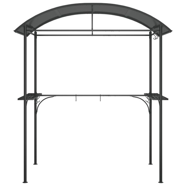 vidaXL Barbecuepaviljoen met zijplanken 220x115x230 cm staal antraciet