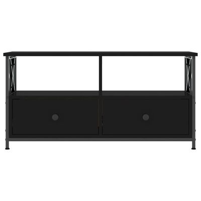 vidaXL Tv-meubel 90x33x45 cm bewerkt hout en ijzer zwart