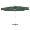 vidaXL Zweefparasol met aluminium paal 350 cm groen