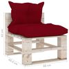 vidaXL 6-delige Loungeset met kussens pallet grenenhout