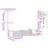 vidaXL Tv-meubelset Wandgemonteerd 4 pcs Artisan Eiken Bewerkt hout