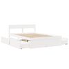 vidaXL Bedframe zonder matras massief grenenhout wit 120x190 cm