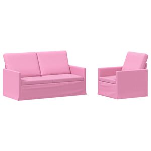 vidaXL Bankstel 2 pcs Roze Stof