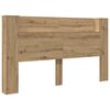 vidaXL Hoofdbord Kast met LED Artisanaal eiken Bewerkt hout