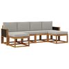 vidaXL Buiten bankenset 6 st Naturel en lichtgrijs Polyester