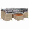 vidaXL Tuinbankenset 7 st Beige poly rattan
