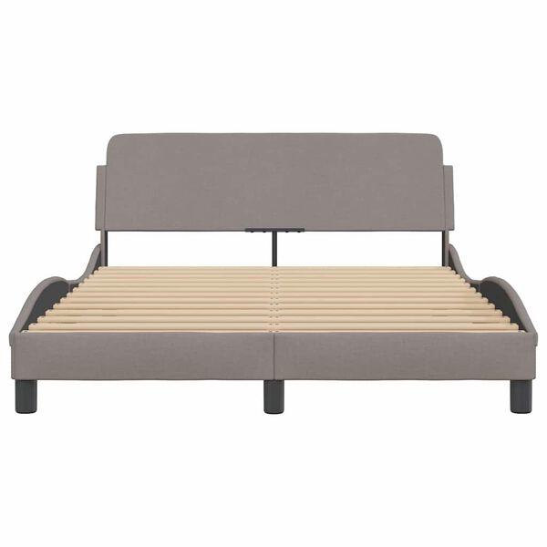 vidaXL Bedframe "Dover" 120x200 cm stof taupe