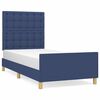 vidaXL Bedframe met hoofdbord stof blauw 80x200 cm