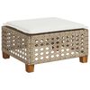 vidaXL 5-delige Loungeset met kussens poly rattan beige