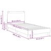 vidaXL Bedframe voor kinderen met hoofdbord Lichtgrijs 90 x 190 cm
