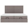 vidaXL Ottoman bed met matrassen en LED's 160x200cm stof taupe