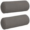 vidaXL Bolster Kussens 2 st Katoen Stof Lichtgrijs &Oslash; 15 x 40 cm