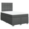 vidaXL Boxspring met matras stof donkergrijs 120x190 cm