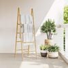 vidaXL Dubbele handdoekenladder met 5 tredes 50x160 cm bamboe