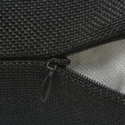 vidaXL Kussenslopen 4 stuks linnen-uitstraling zwart 40x40 cm