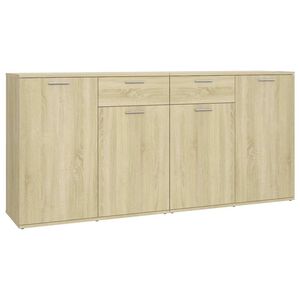 vidaXL Dressoir 160x36x75 cm bewerkt hout sonoma eikenkleurig