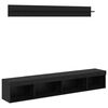 vidaXL TV Wandkast Set 5 st Zwart Eiken Bewerkt hout