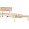 vidaXL Bedframe met hoofdeinde Naturel 75 x 190 cm Massief grenenhout