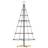 vidaXL Kerst Cone Boom met standaard Zwart 154 cm Staal