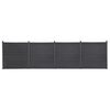 vidaXL Schuttingpaneelset 699x186 cm HKC grijs