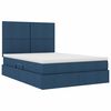 vidaXL Opbergbed met LED met matras Blauw 140 x 190 cm Polyester