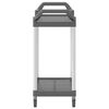 vidaXL Trolley 2-laags 81x41x92 cm aluminium grijs