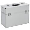 vidaXL Gereedschapskoffer 47x36x20 cm aluminium zilverkleurig