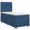 vidaXL Boxspringbed met matras met hoofdeinde Blauw 90 x 200 cm Stof