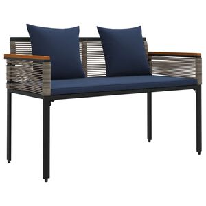 vidaXL Tuinbank 2 -Seater 117 x 54 x 74.5 cm poly rattan