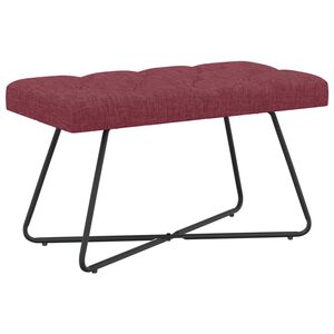 vidaXL Bank met knoopverstelling Wijnrood 80 x 40 x 46 cm Stof