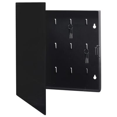 vidaXL Sleutelkast met magneetbord 35x35x5,5 cm zwart