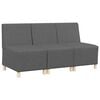 vidaXL Modulaire Bankeenheid Armlos 3 st Donkergrijs Stof