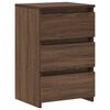 vidaXL Nachtkastjes 2 st 40x35x62,5 cm bewerkt hout bruin eikenkleur
