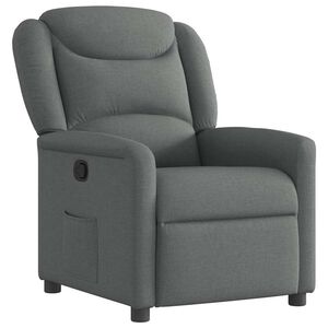 vidaXL Fauteuil verstelbaar stof donkergrijs