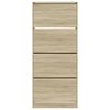 vidaXL Schoenenkast met 4 klaplades 80x34x187,5 cm sonoma eikenkleurig