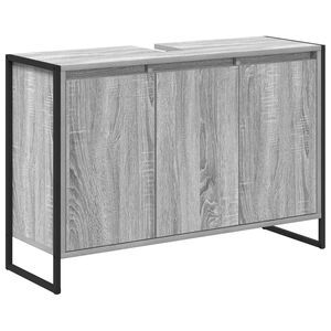vidaXL Badkamer Kast Grijs Sonoma 90 x 30 x 60 cm Bewerkt hout