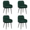 vidaXL Eettafelstoelen 4 st fluweel Donkergroen 59 x 59,5 x 90 cm