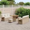 vidaXL Tuin Sofa Set met kussen 9 pcs Beige poly rattan