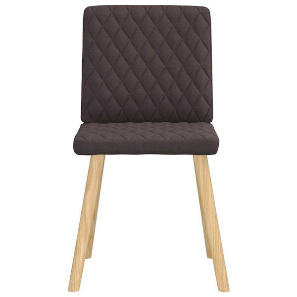 vidaXL Eetkamerstoelen 6 st stof donkerbruin